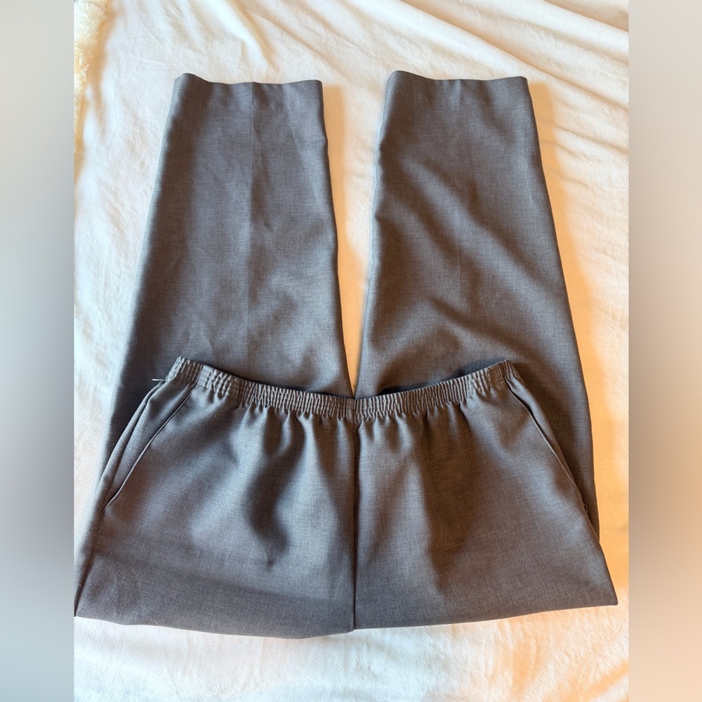 Alfred Dunner Charcoal Straight-Leg Pull-On Pants
